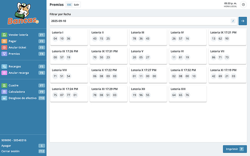 Resultados de Lotería