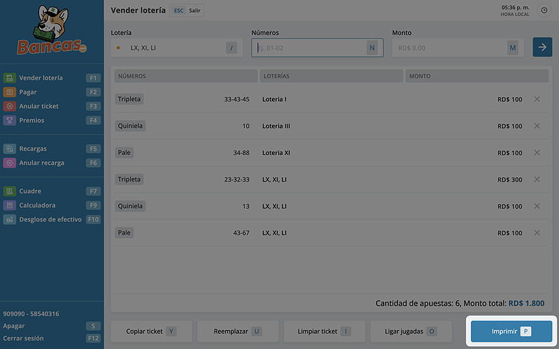 Botón de impresión destacado